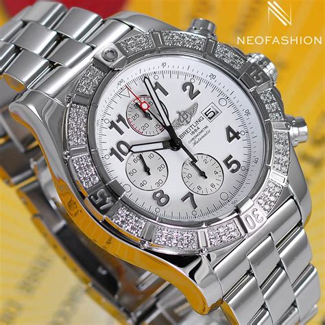 breitling super avenger ii white face|Breitling super avenger bezel.